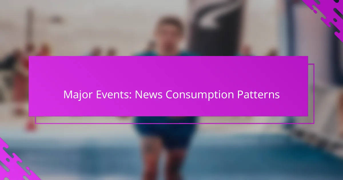Major Events: News Consumption Patterns
