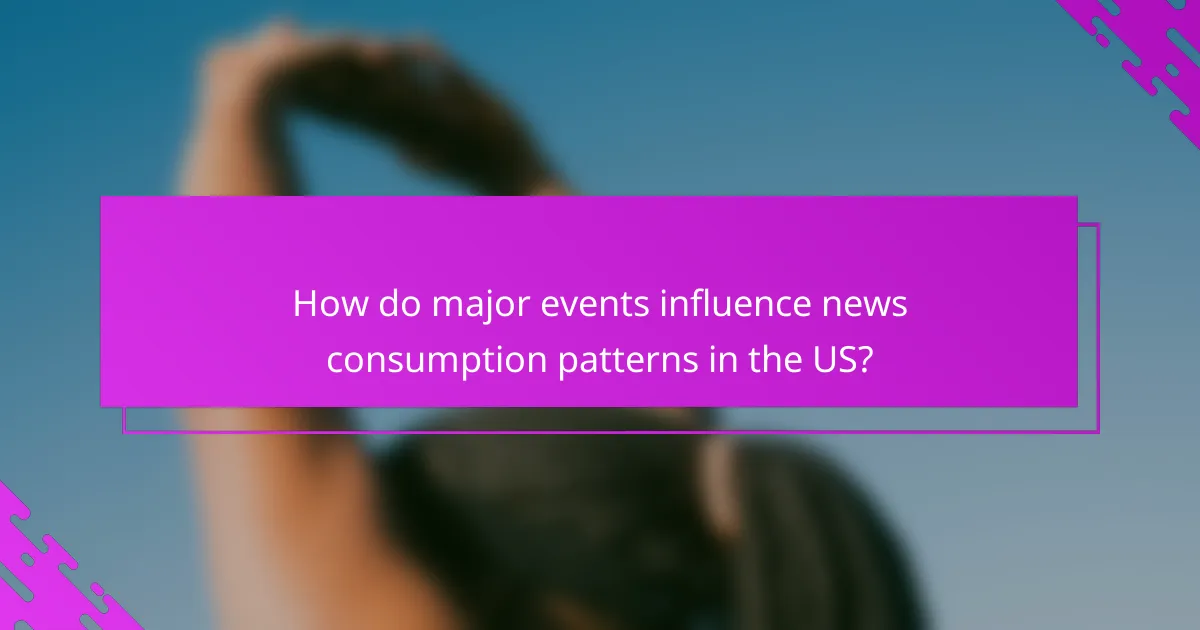 How do major events influence news consumption patterns in the US?