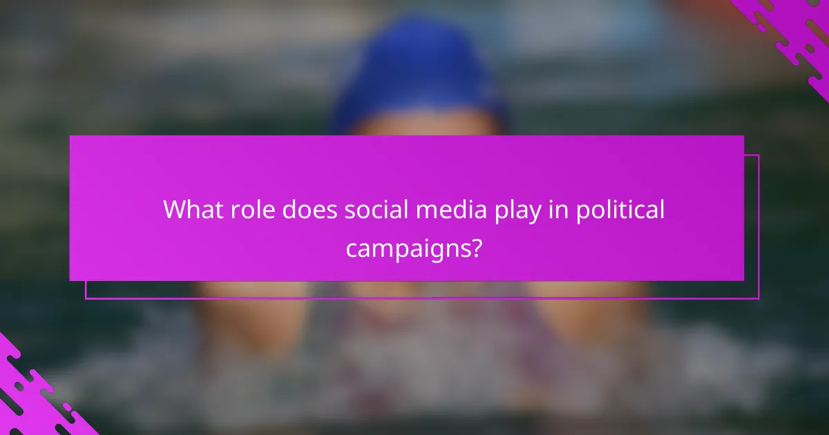 What role does social media play in political campaigns?